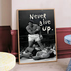 1pc Boxer Mike Tyson M-Muhammad Ali Motivational Quote Posters Retro Kraft Paper Sticker DIY Room Bar Cafe Wall Painting