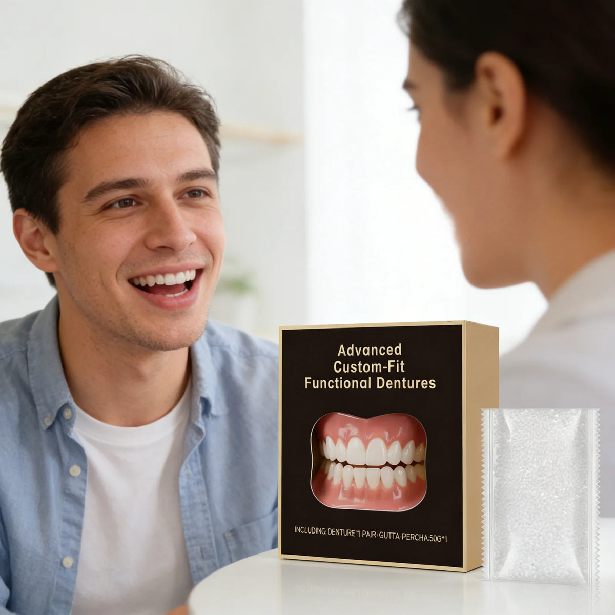 Temporary Teeth Veneers Real Looking Decorative Snap On Teeth Covers Temporary Beauty Teeth Accessory for Daily Makeup Party Photo Use