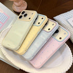 INS Korean Polka Dots Dopamine Soft TPU Phone Case for iPhone 18 17 16 15 14 13 12 Pro Max 16E 17E 18 Pro Silicone Cream Cover