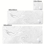 XXL Desk Mat Black And White Strata Liquid Mousepad Large Abstract Mouse Pad Gaming Deskmat With Lockedge Office Non-slip Carpet