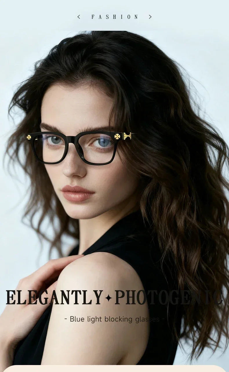 2026 BEAU FIVE Retro Square Blue Light Blocking Computer Glasses