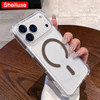 For IPhone17 IPhone18 ProMax Transparent Armour Magnetic Case Shelluxe For iPhone 18 17 Pro Max 17Air Cases Luxury Corners Cover