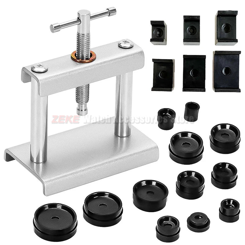 Professional Watch Back Case Presser Closing Metal Capping Machine Watch Press Set for Change Battery Watchmaker Maintenance Kit