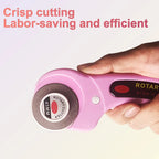 45mm Pink Patchwork Rotary Cutter - Color Sewing Clip - Color Sewing Pen, suitable for DIY crafts, fabrics, leather and quilting