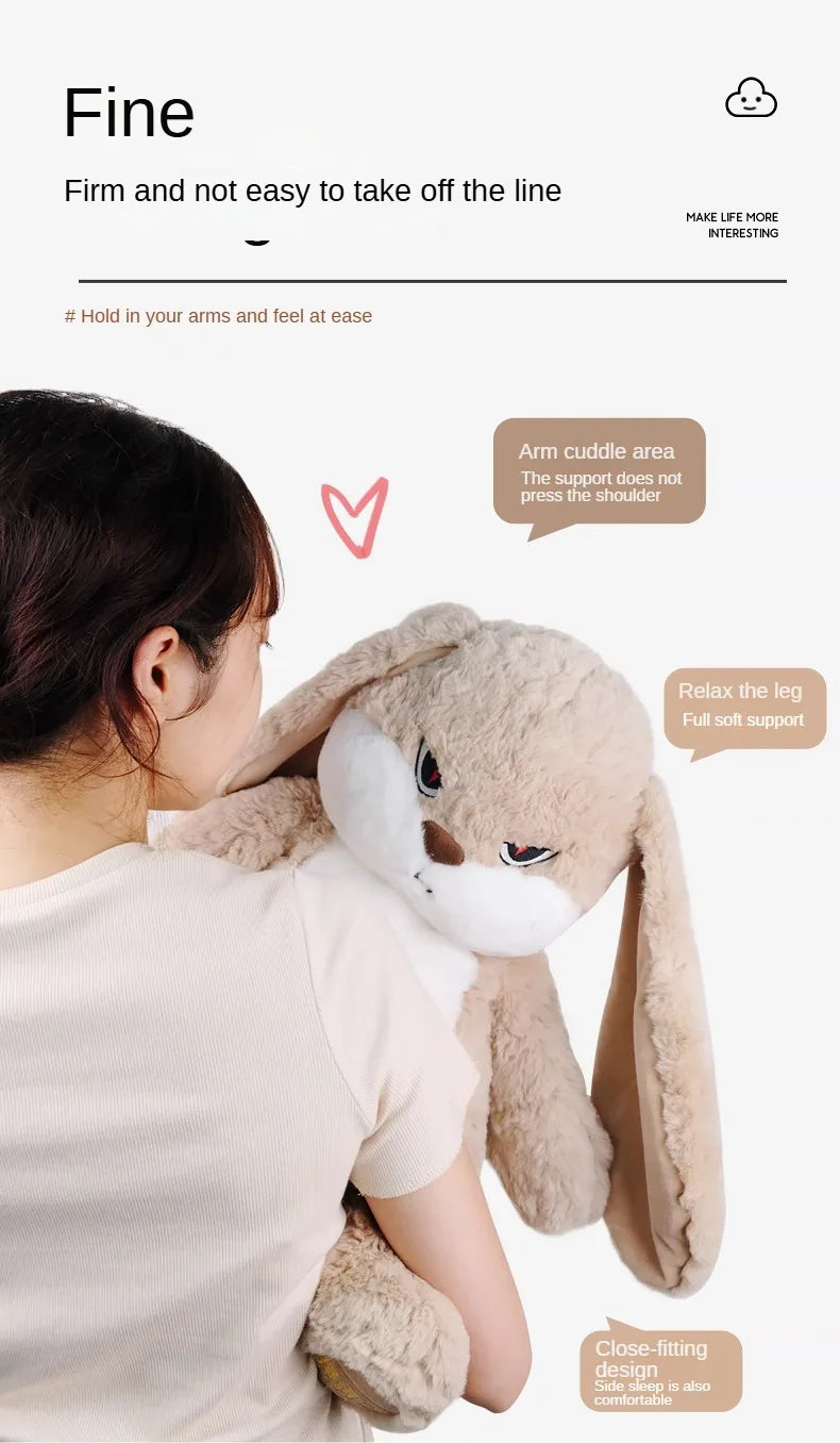 35cm Angry Rabbit Plush Toy Cute Long Eared Rabbit Stuffed Animals Soft Plush Children Gifts Doll Room Decor Birthday Gifts