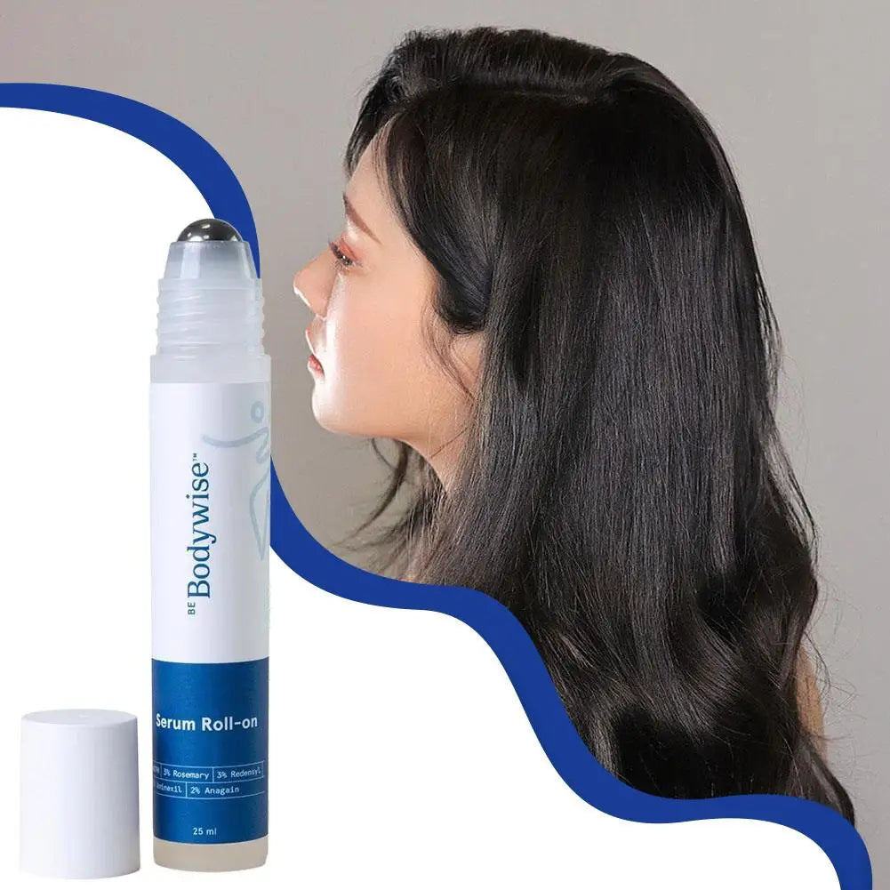 Anti-Hair Fall Growth Serum Roll-On 25ml Be Bodywise Rosemary Advanced Hair Growth Increases Density Hair Roller Essence Massage