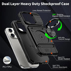 Case For Samsung S24 S23 Ultra Plus FE A14  A15 25 35 55 Magnetic Rotated Ring Kickstand Heavy Duty Drop Protection Wallet Cover