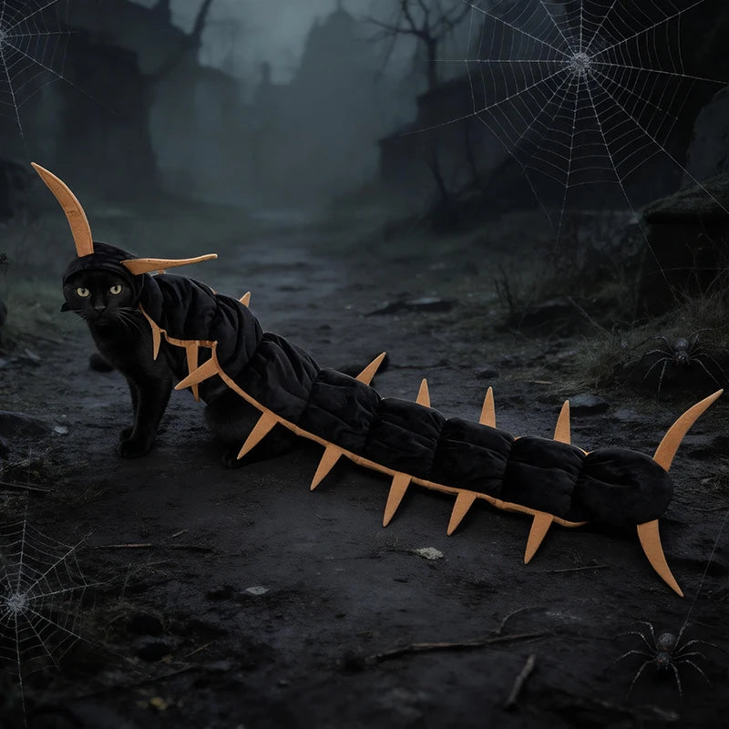 Halloween Costume for Cats Realistic Centipede Small Pets Costume Funny Pet Dress-Up Outfit Cute Cat Costume for Party & Holiday