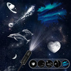 Car Starry Sky Projector Lamp USB Powered Galaxy Night Light With 17‑12 Galaxy Film Flexible Neck Auto Ceiling Romantic Lighting