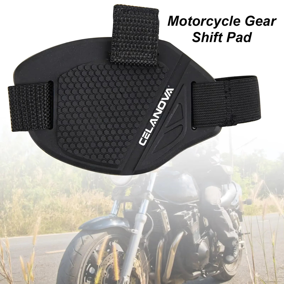 Motorcycle Universal Shifter Anti-Slip Pad-Heavy-Duty Rubber Boot Cover-Adjustable Protective Shoe Cover for Safe Gear Shifting