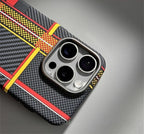 Relief Carbon Fiber Magnetic Case for iPhone 15 Pro Max 16 17 Pro Phone Cover Camera Metal Lens Protective Shell Hard PC Fundas