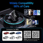 (2026 Upgraded) Wireless CarPlay Adapter for Apple iPhone＆Android, Small Size,Plug and Play,Fast and Stable Connection Wireless