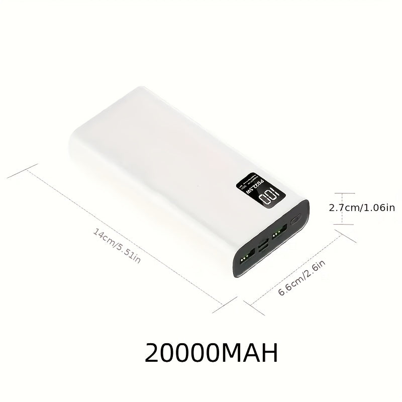 BYGP Portable Charger, 22.5W 10000/20000Mah USB C Input And Output Power Bank for Fast Charging, PD 3.0 + QC 4.0 LED Display Mobile Battery Pack Compatible with Iphone 15/14/13/12 Pro, for Samsung S21, Google/Ipad Tablets, Et