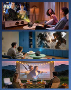 Xgody Auto Focus Android14 4K Projector 360Ansi 8K Native 720P Gimbal A1 with Wifi6 Bt5.4 Allwinner H726 Portable Outdoor